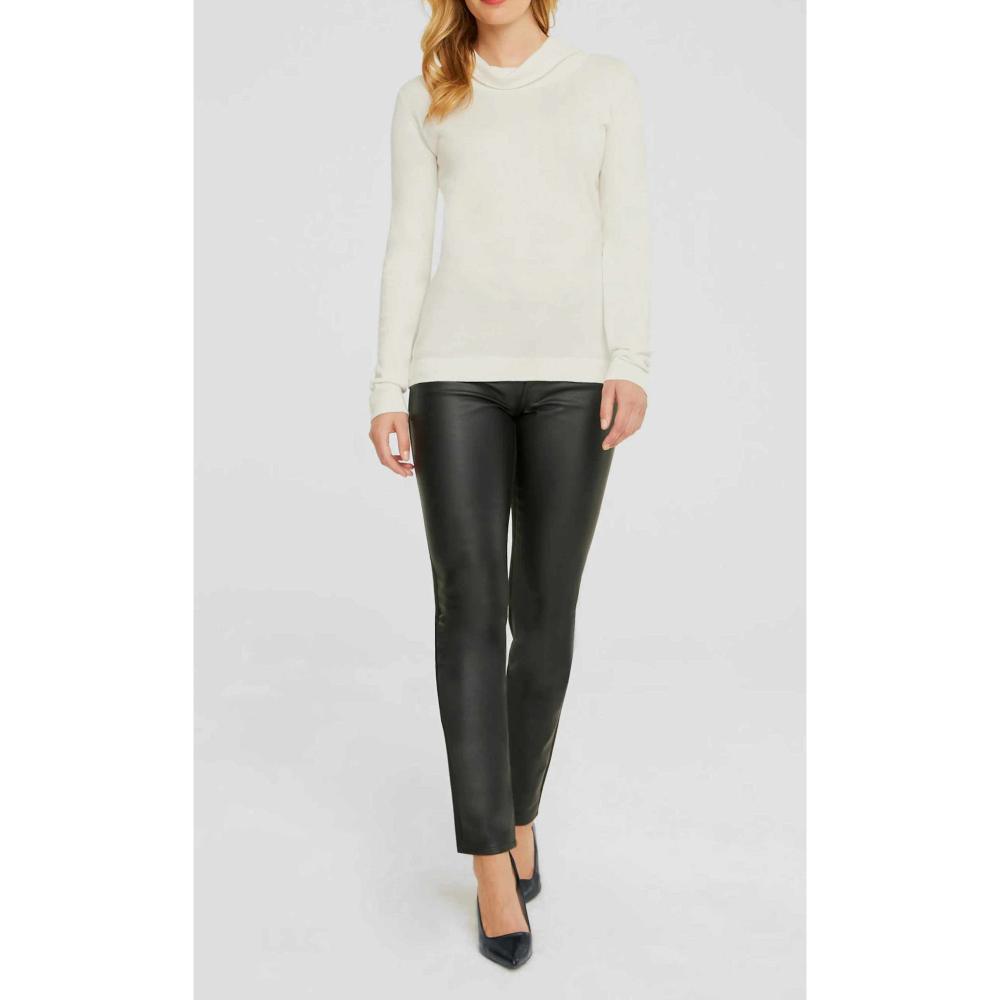 Designer-Rollkragenpullover m. Kaschmir offwhite