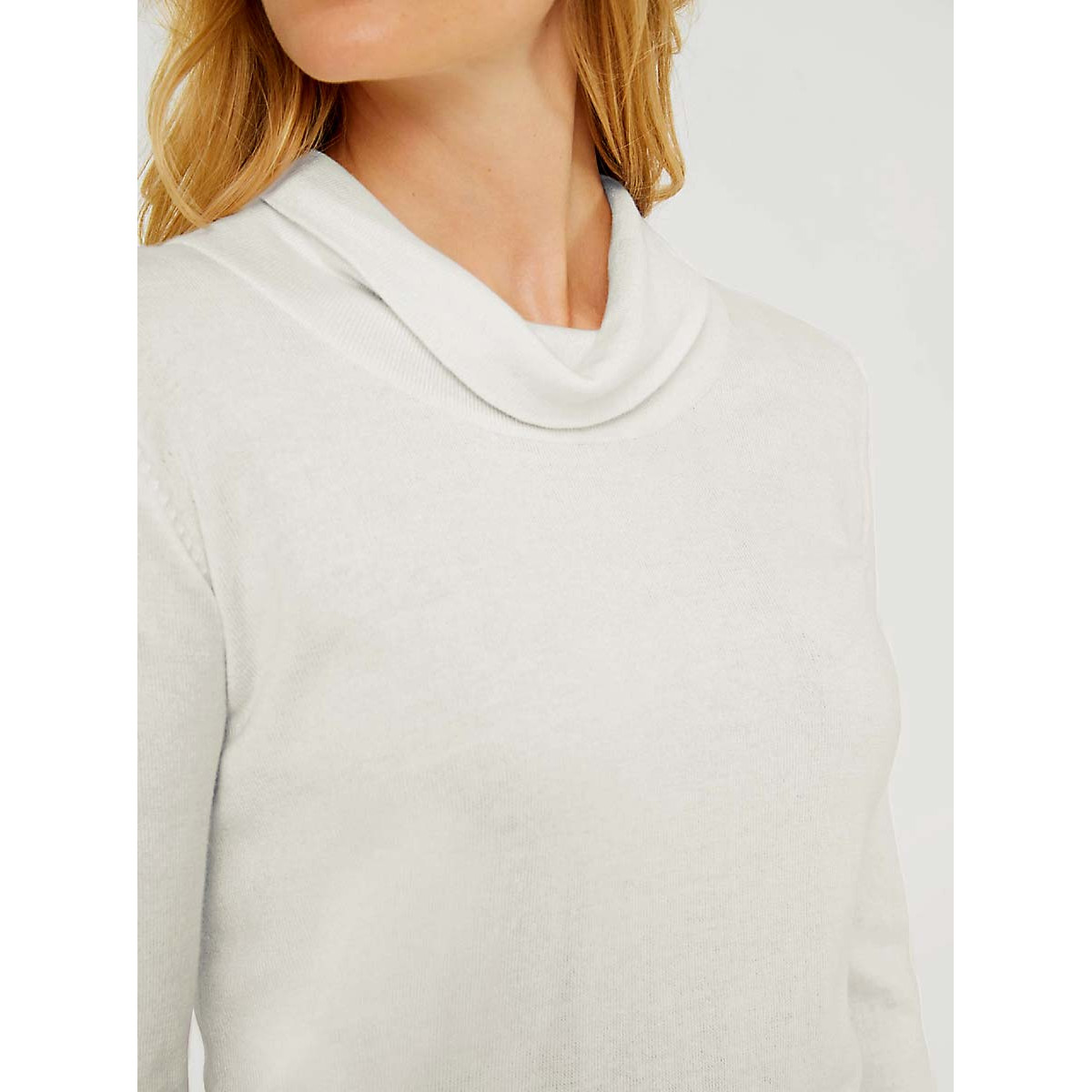 Designer-Rollkragenpullover m. Kaschmir offwhite