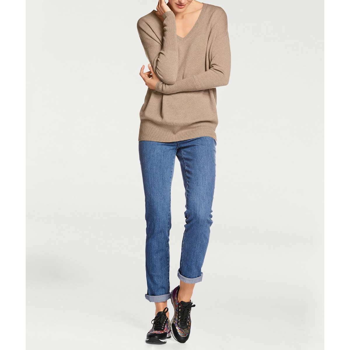 Kaschmirpullover camel