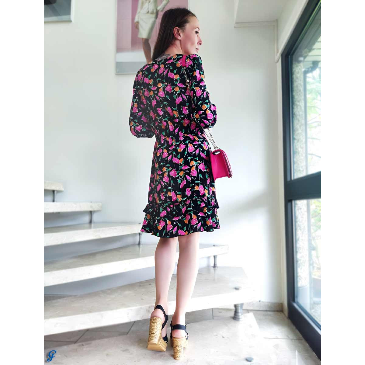 Marken-Druckkleid bunt