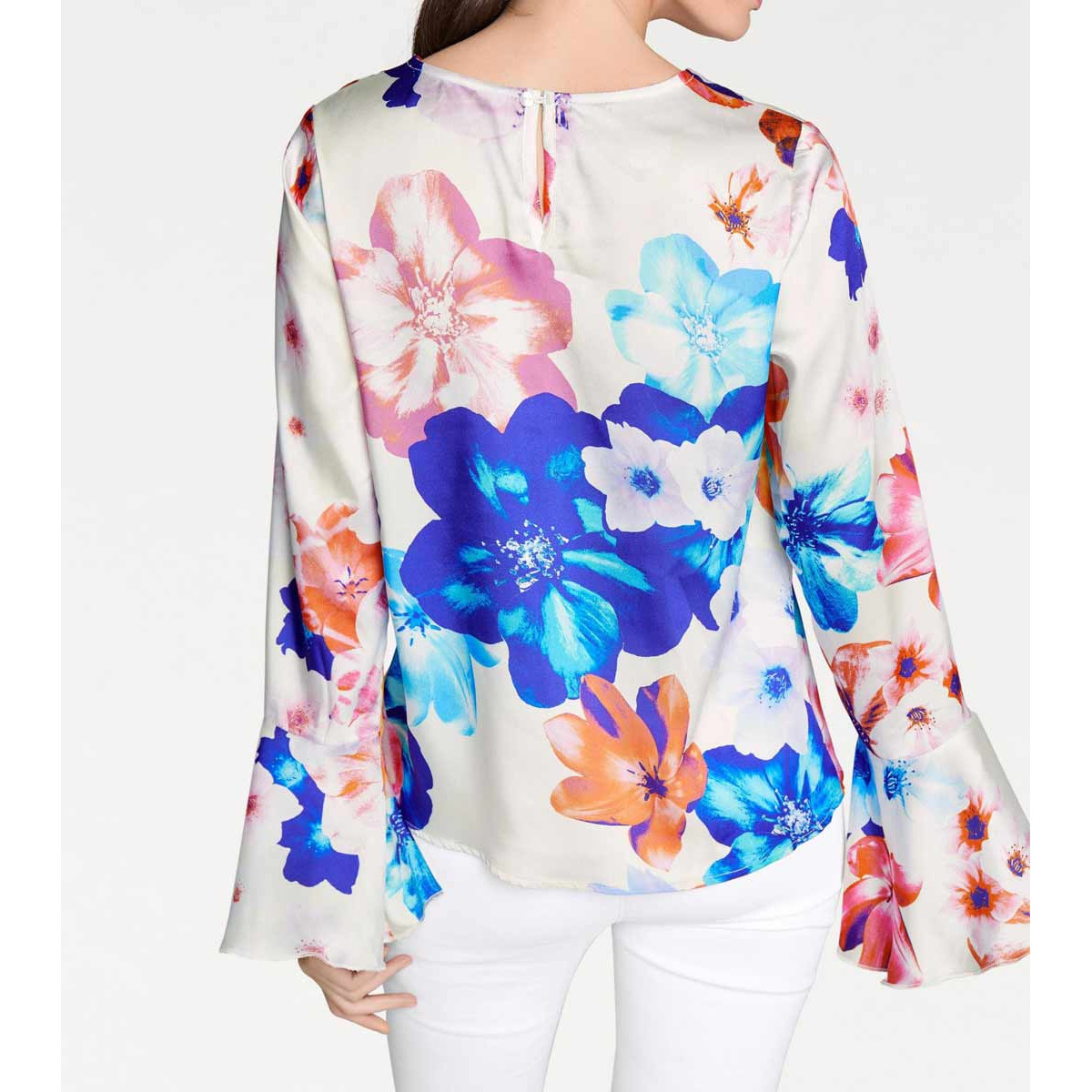 Designer-Druckbluse bunt