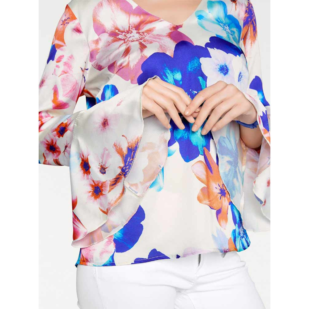 Designer-Druckbluse bunt
