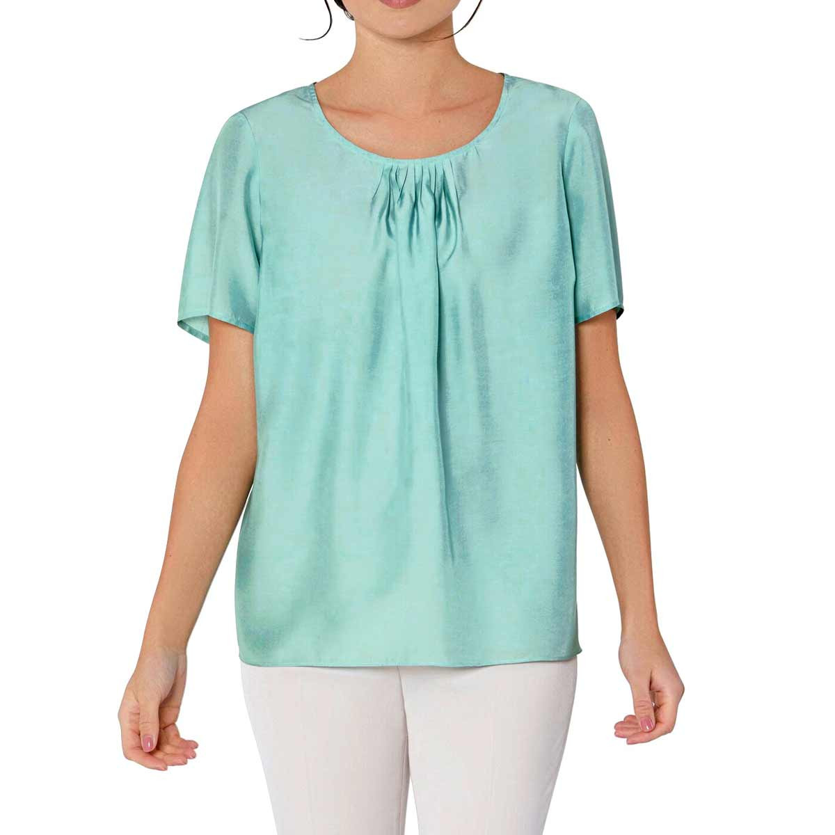 Blouse with silk mint