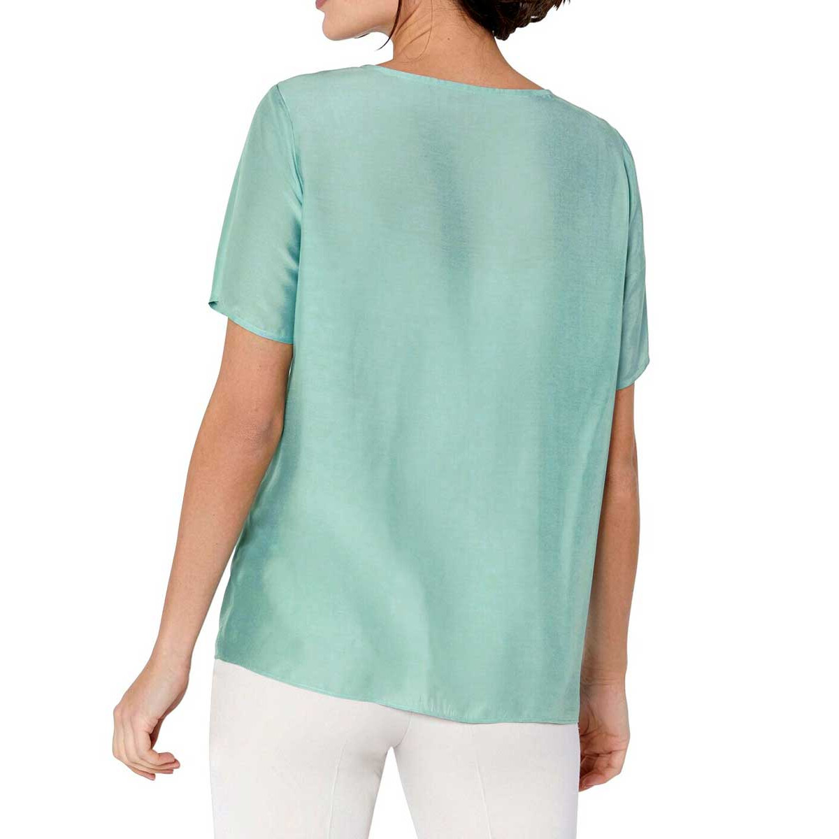 Blouse with silk mint
