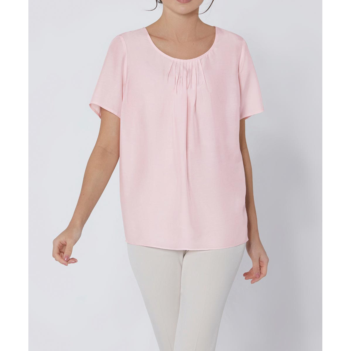 Bluse m. Seide rosé