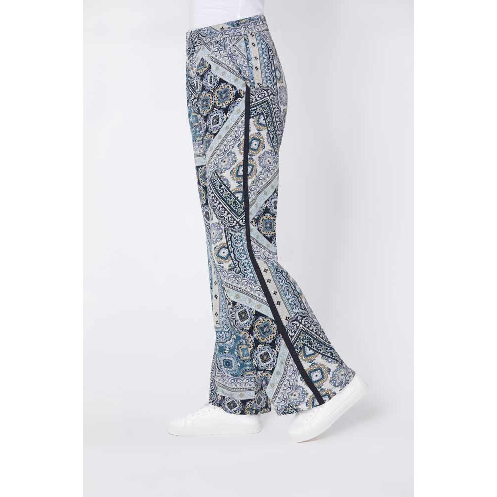Druckhose blau-gemustert