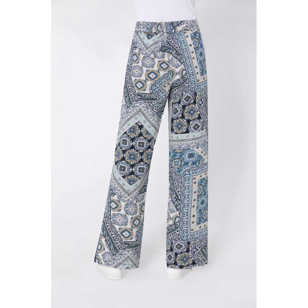 Druckhose blau-gemustert