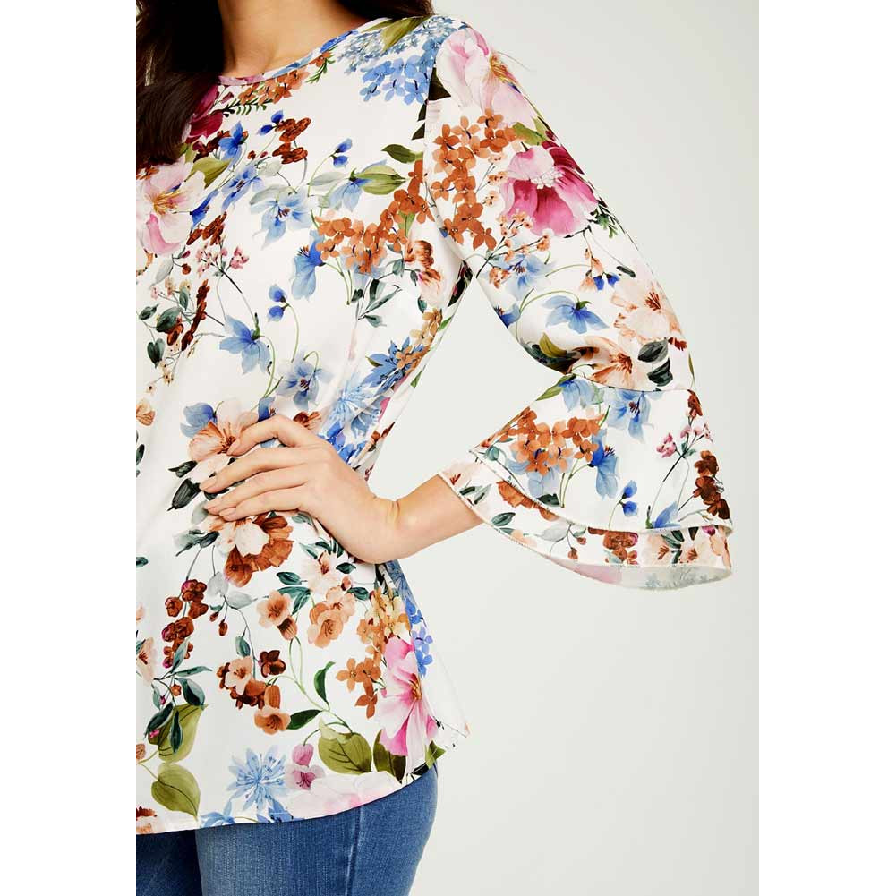 Designer-Druckbluse bunt