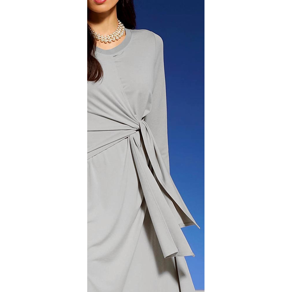 Designer-Jerseykleid grau
