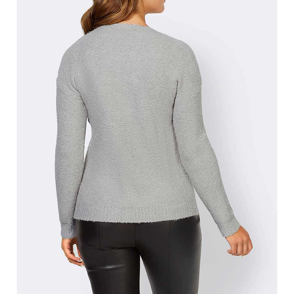 Designer-Kuschel-Pullover hellgrau