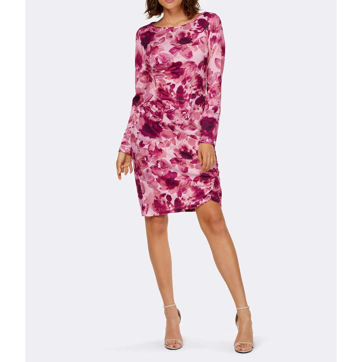 Designer-Jerseykleid hellrosé-fuchsia