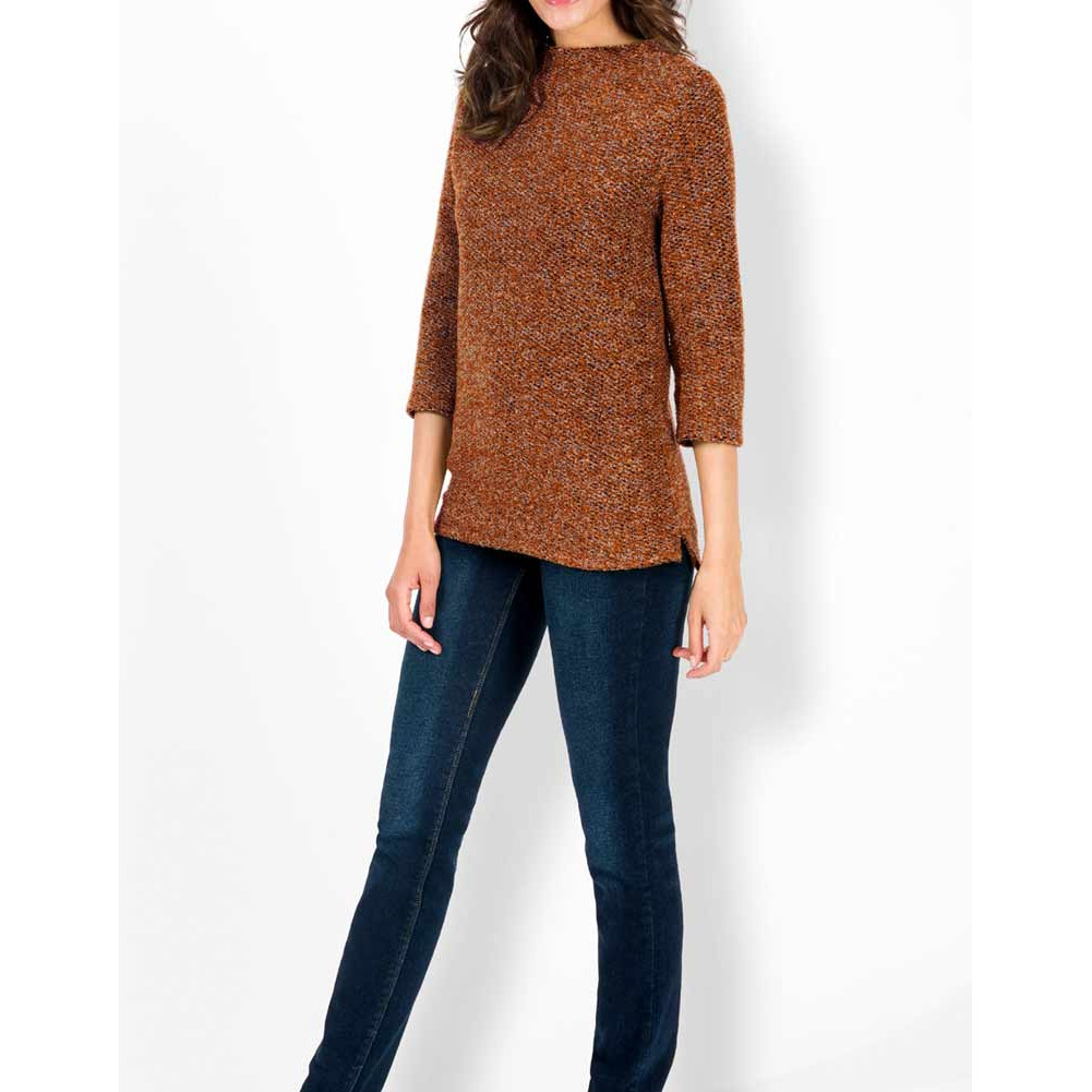 Boucléshirt rostrot-melange