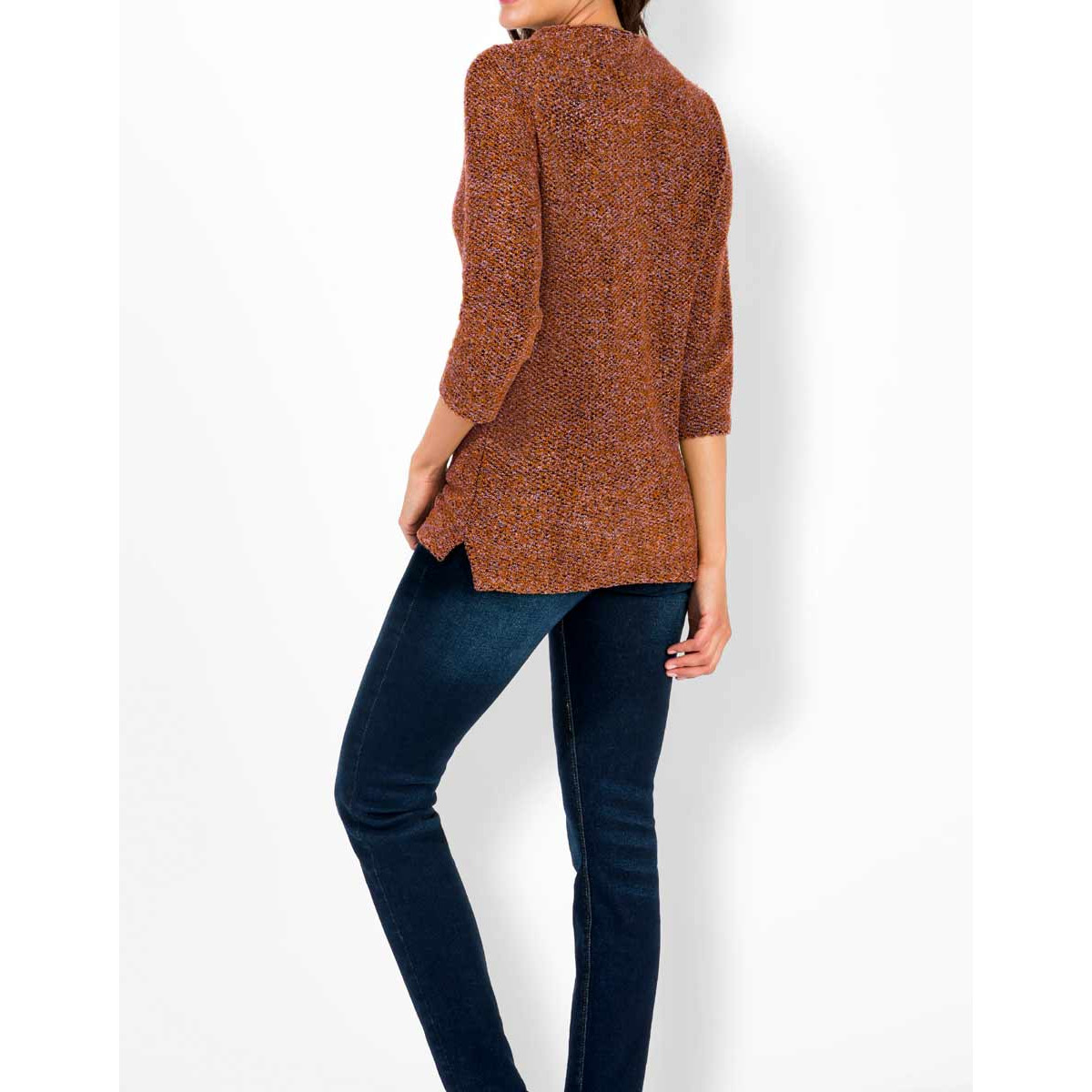 Boucléshirt rostrot-melange