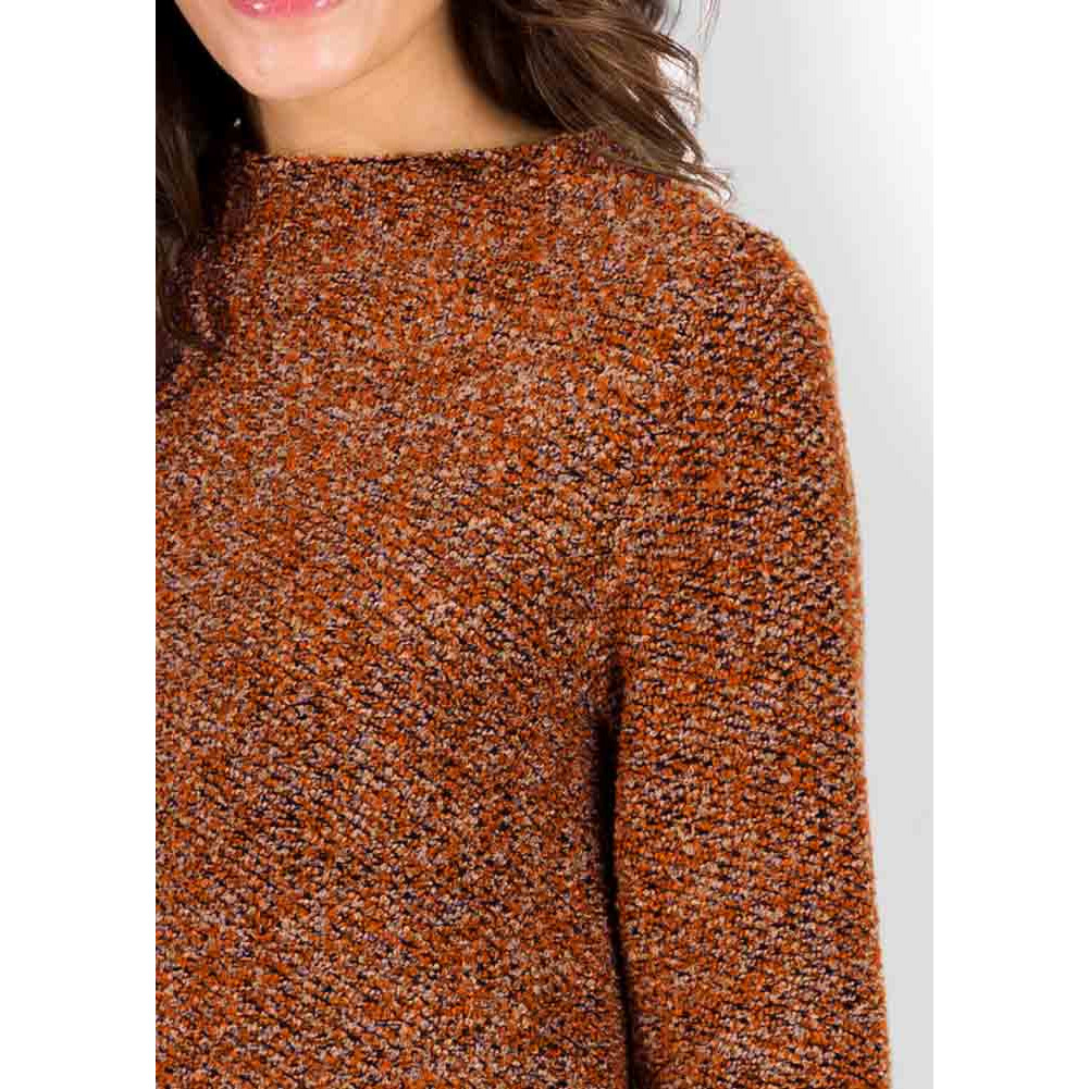 Boucléshirt rostrot-melange