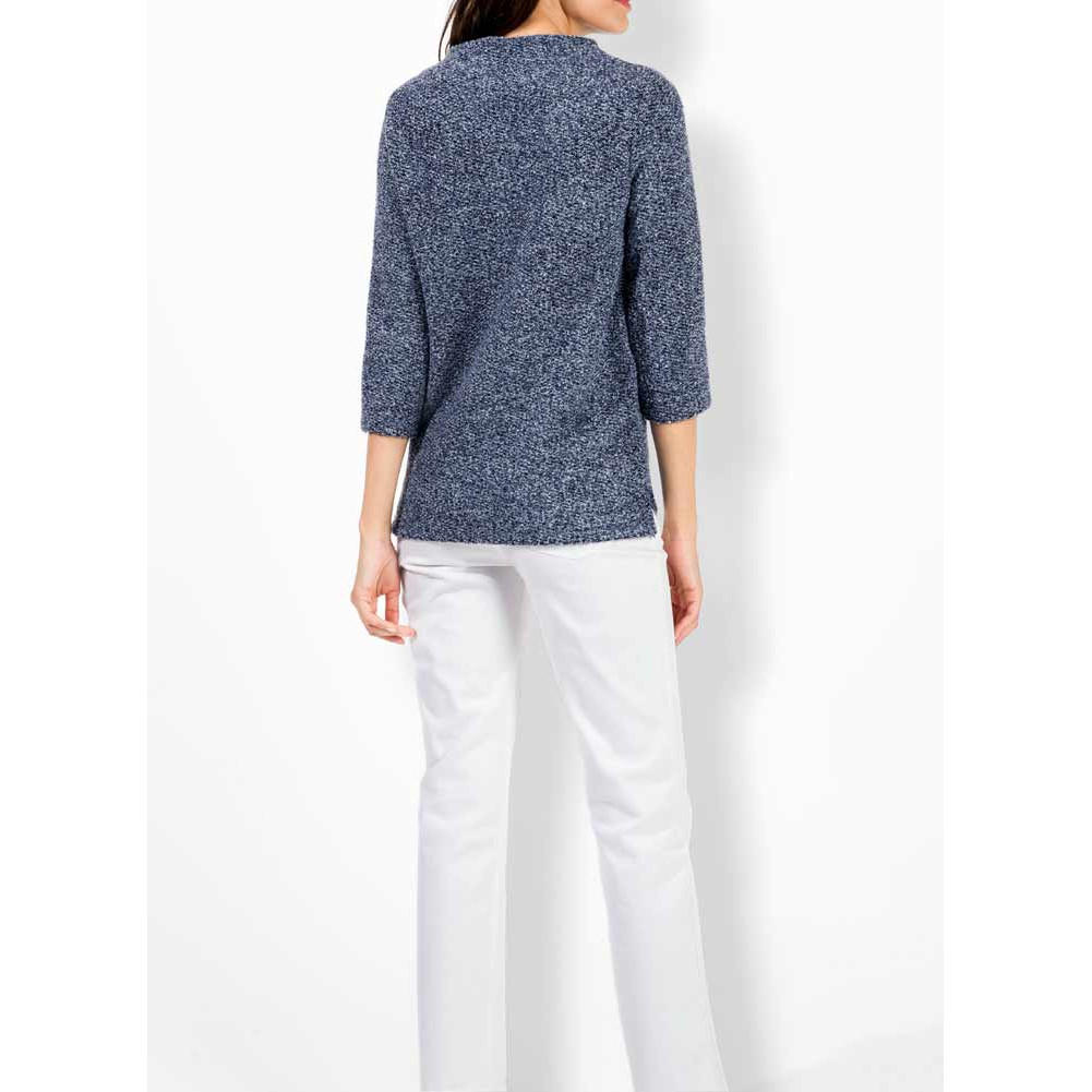 Boucléshirt rauchblau-meliert
