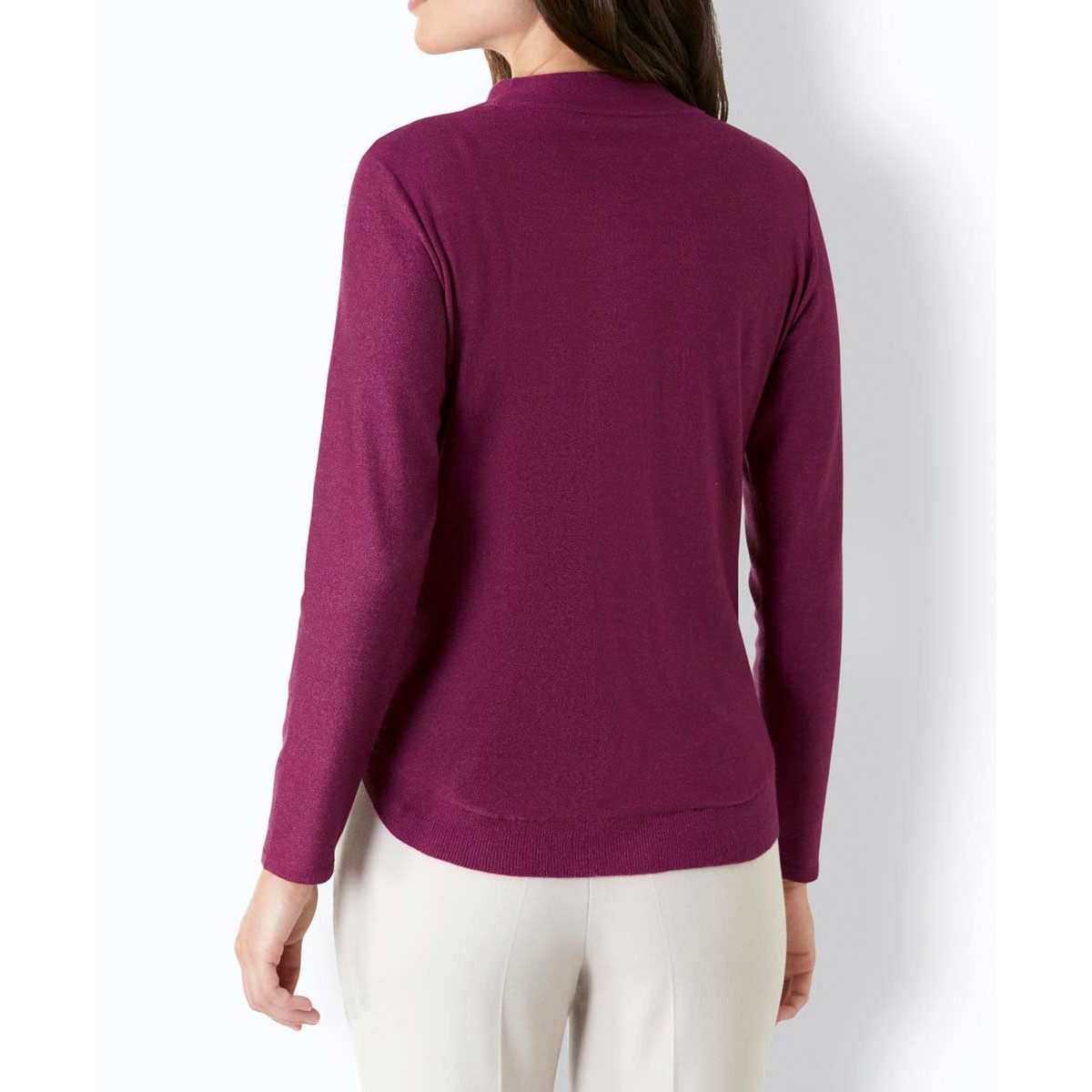 Pullover bordeaux-meliert