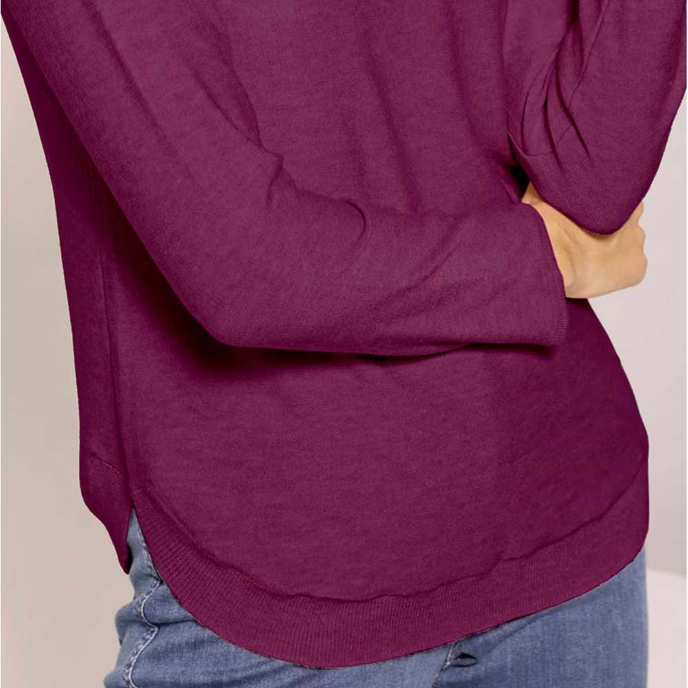 Pullover bordeaux-meliert