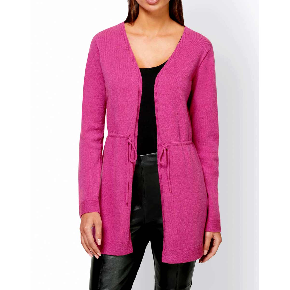 Designer-Strickjacke pink