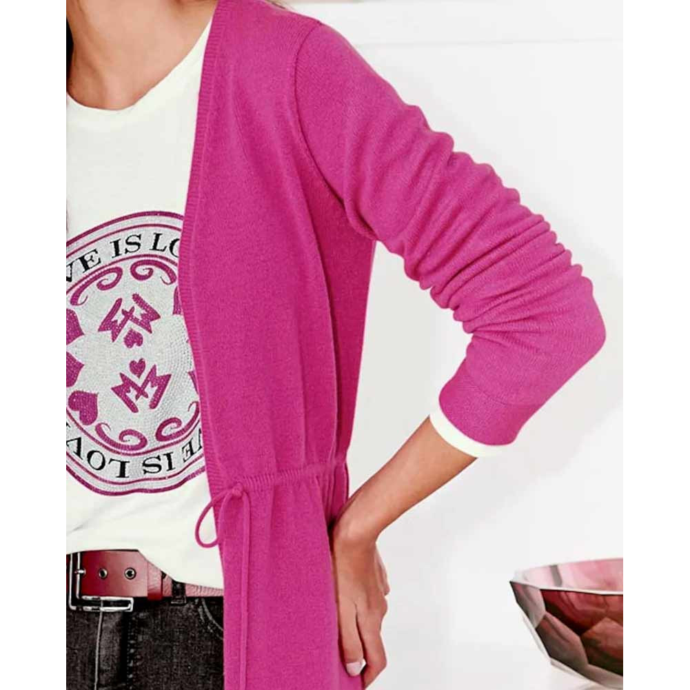 Designer-Strickjacke pink