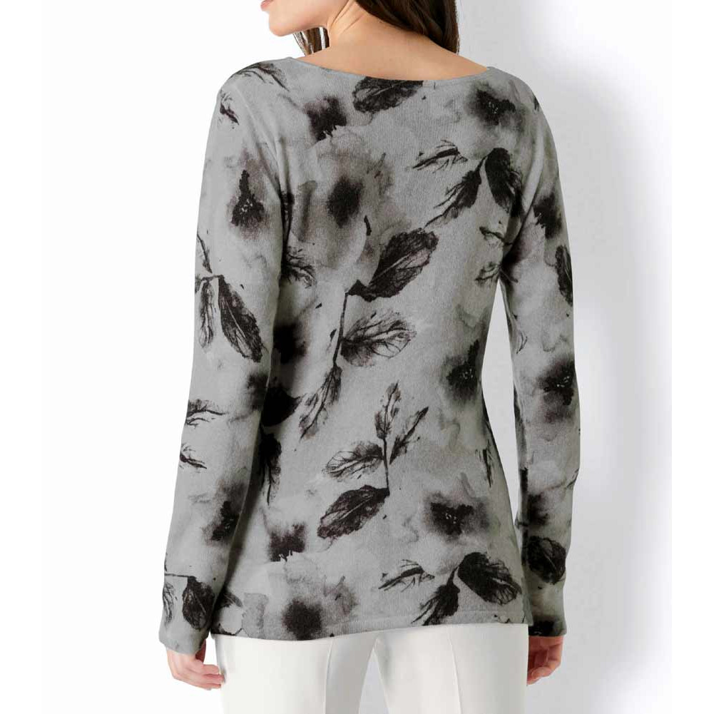 Kaschmirpullover hellgrau-graphit
