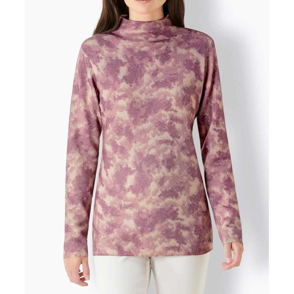 Kaschmirpullover hortensie-gemustert
