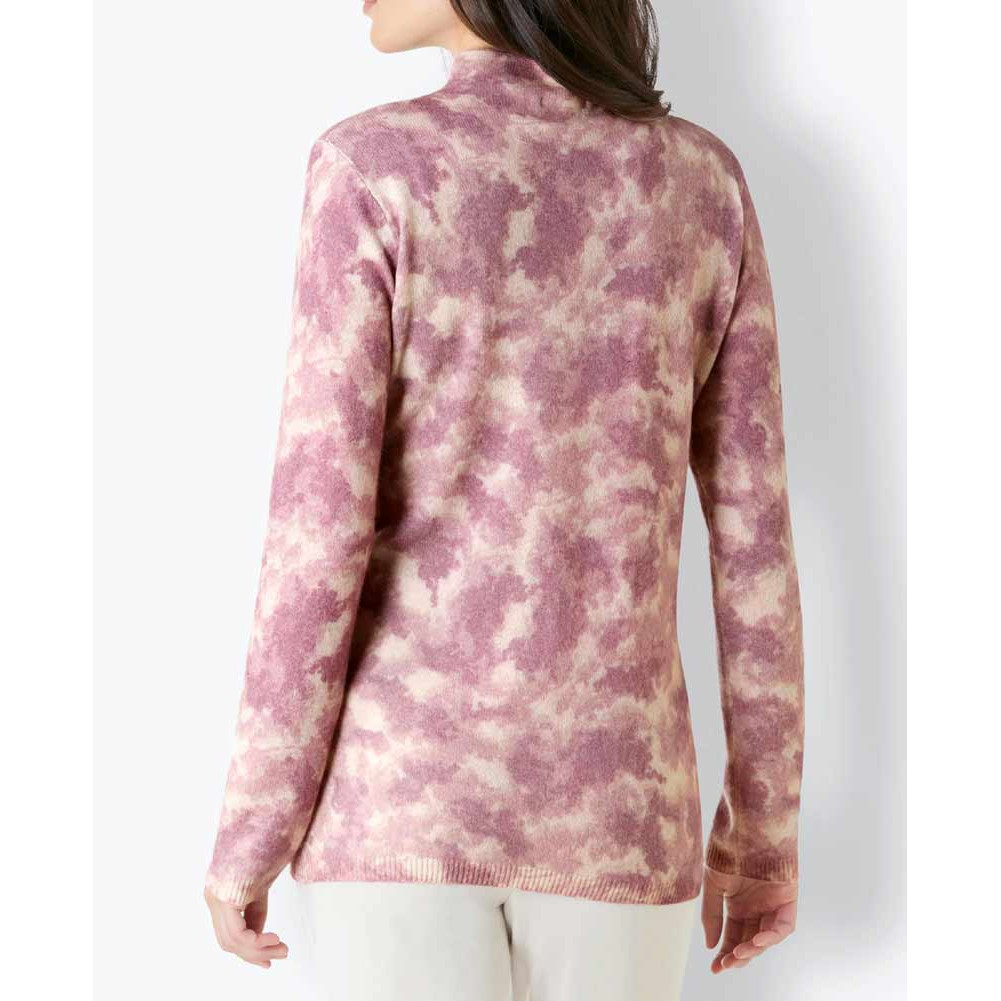 Kaschmirpullover hortensie-gemustert