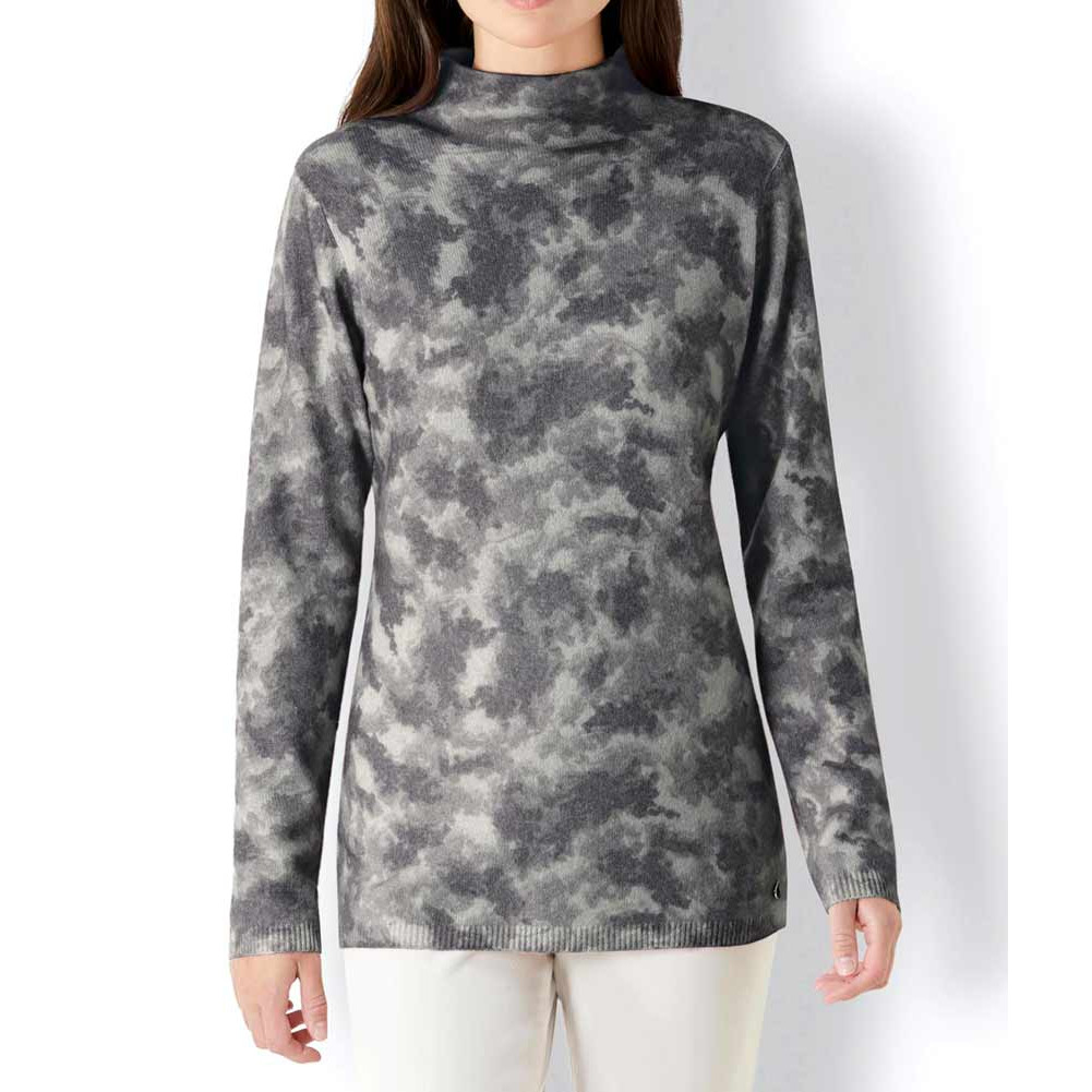 Kaschmirpullover steingrau-gemustert