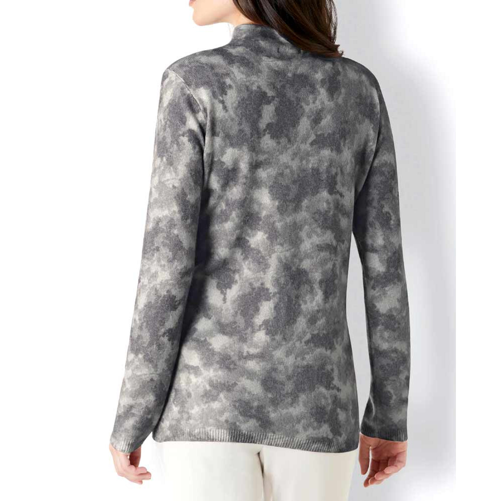 Kaschmirpullover steingrau-gemustert