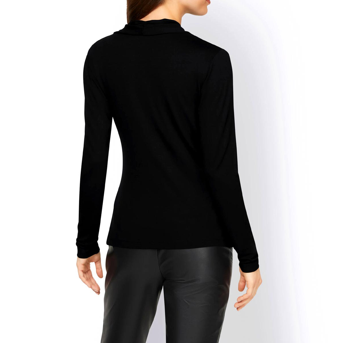 Designer-Wickelshirt schwarz