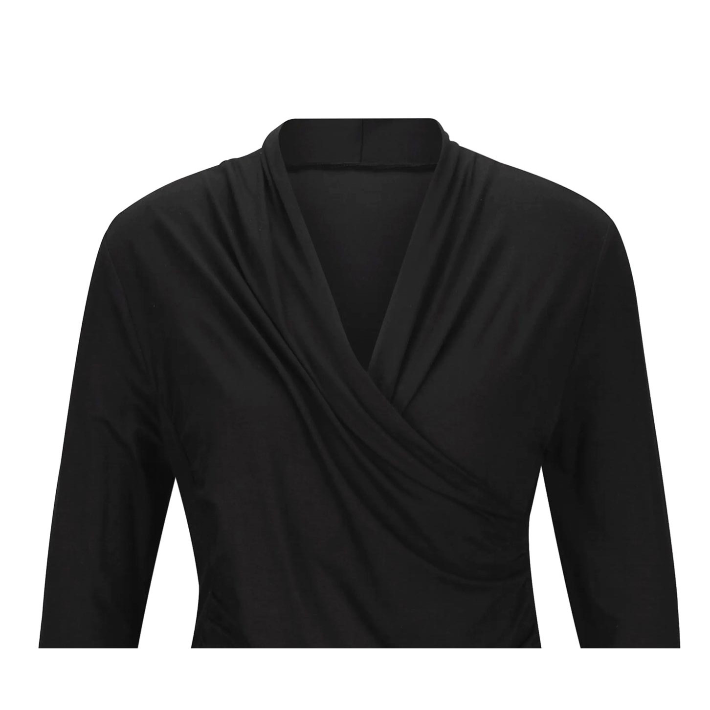 Designer-Wickelshirt schwarz