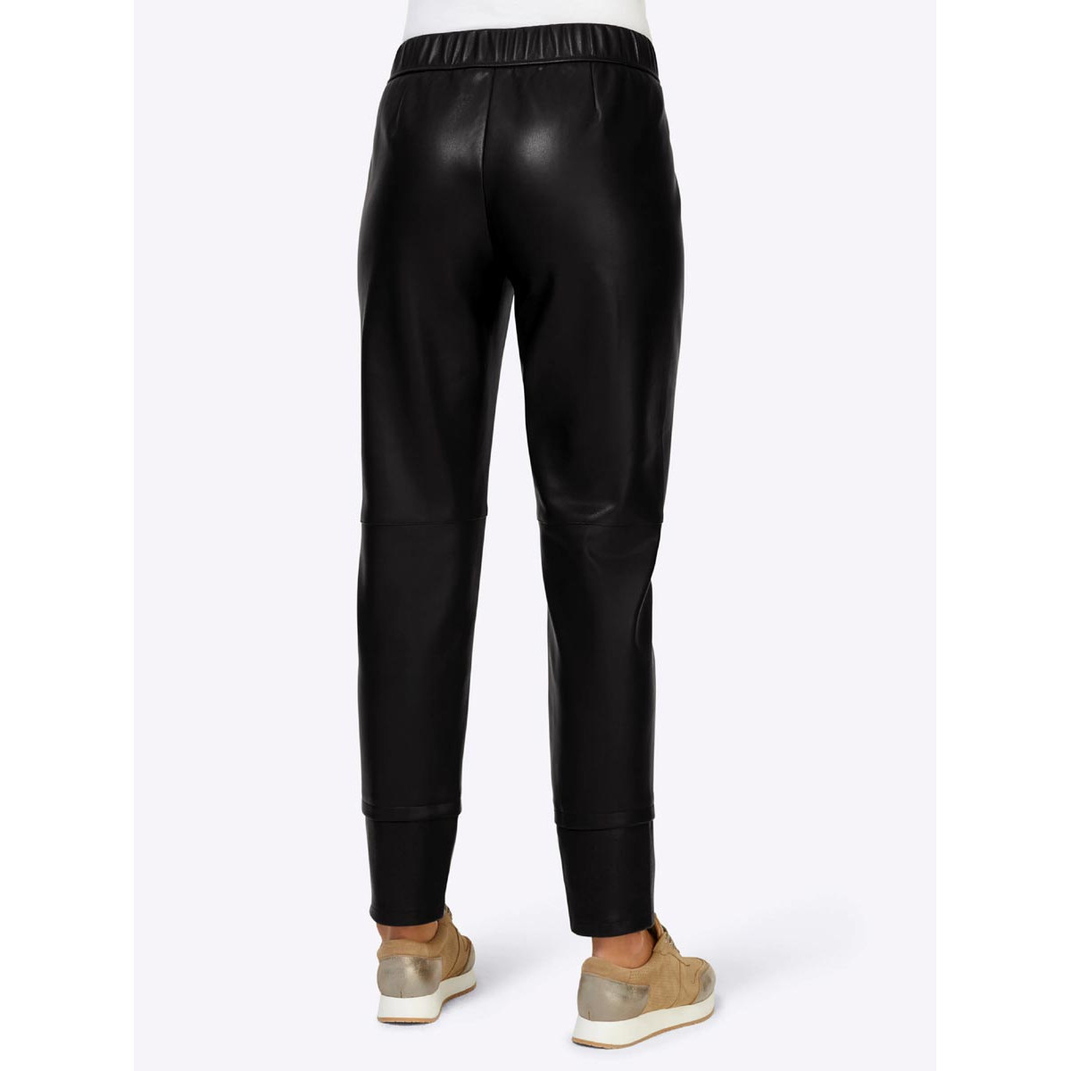 Designer-Lederimitat-Hose schwarz