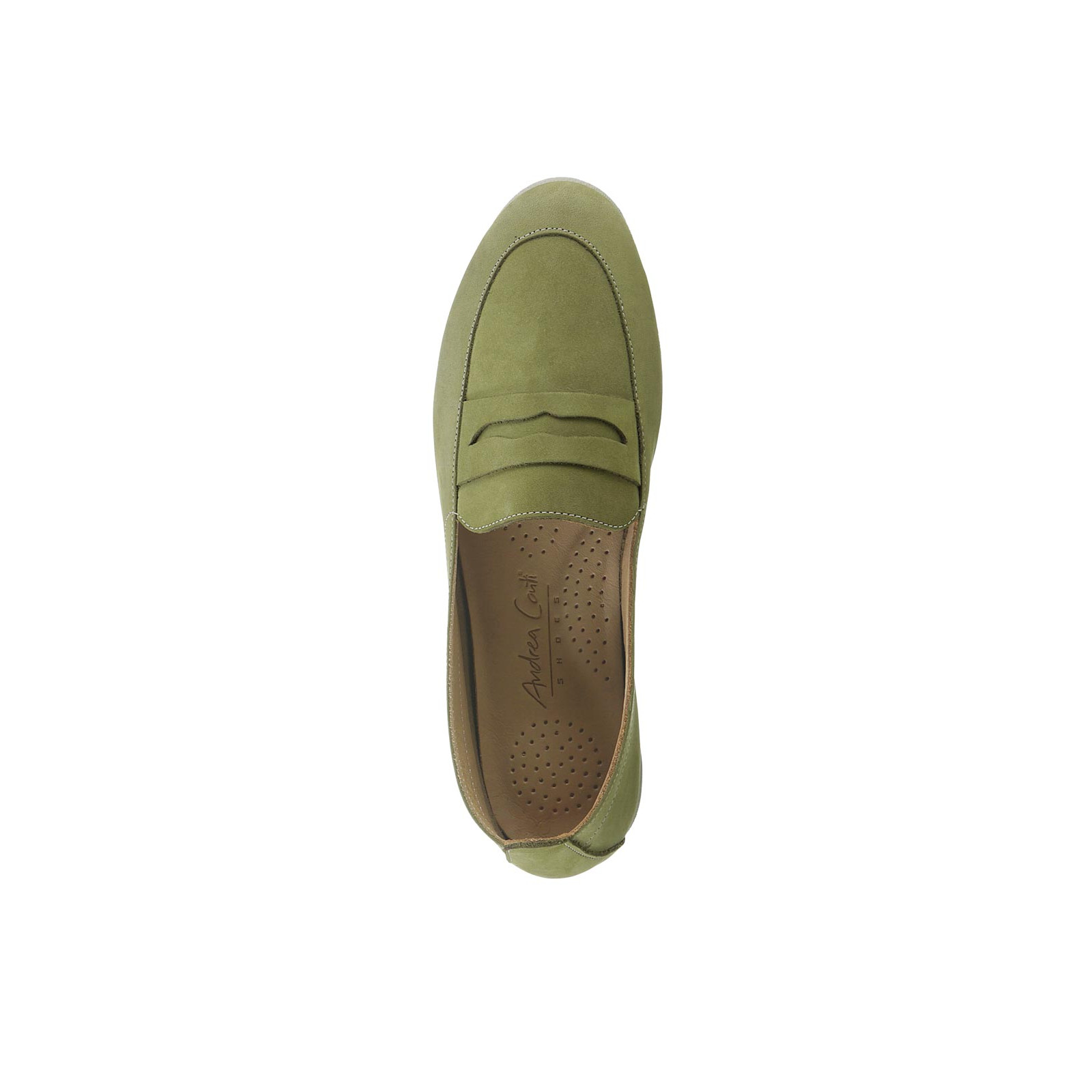 Rind-Nubukleder-Slipper schilfgrün