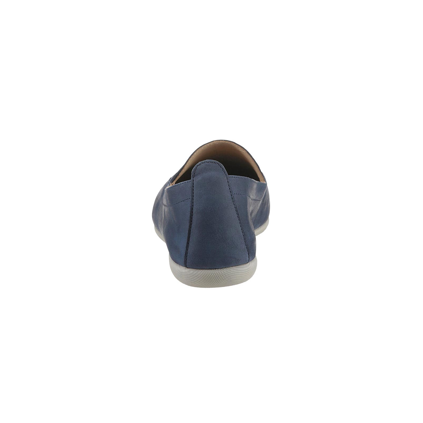 Rind-Nubukleder-Slipper jeansblau