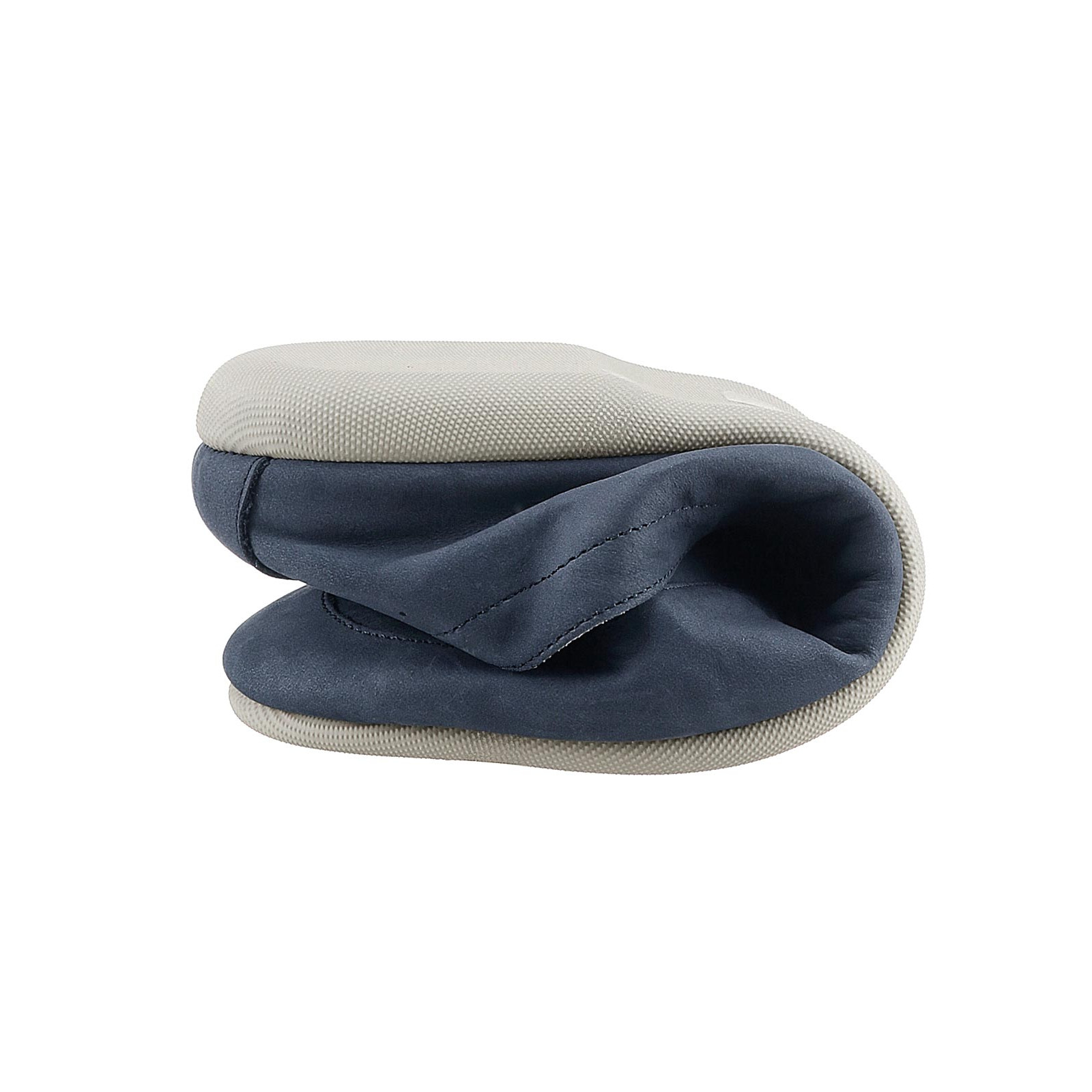Rind-Nubukleder-Slipper jeansblau