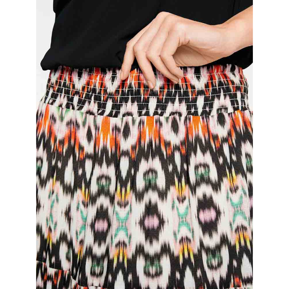 Designer-Maxi-Stufenrock bunt