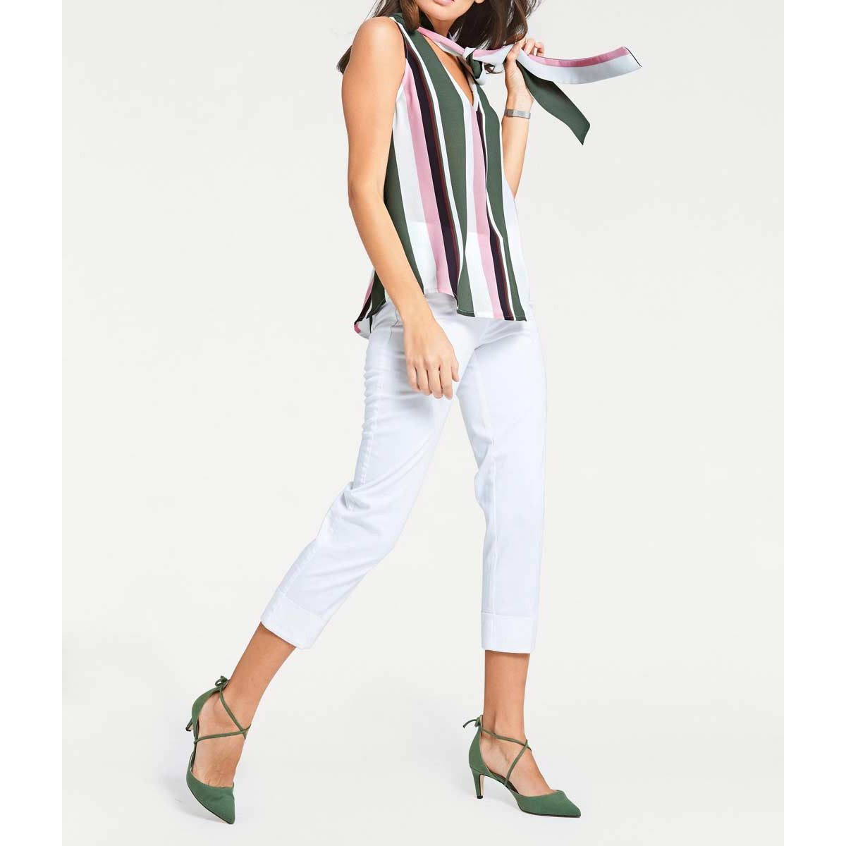Designer-Blusentop bunt
