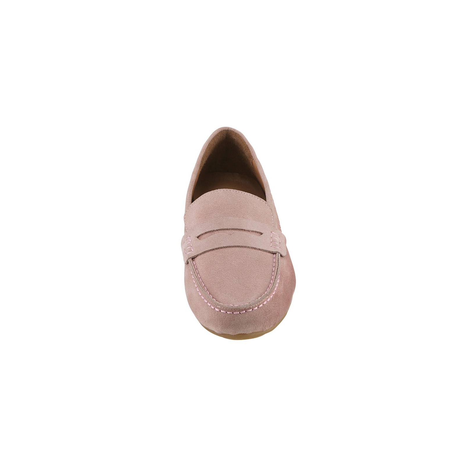 Rind-Veloursleder-Mokassin rose