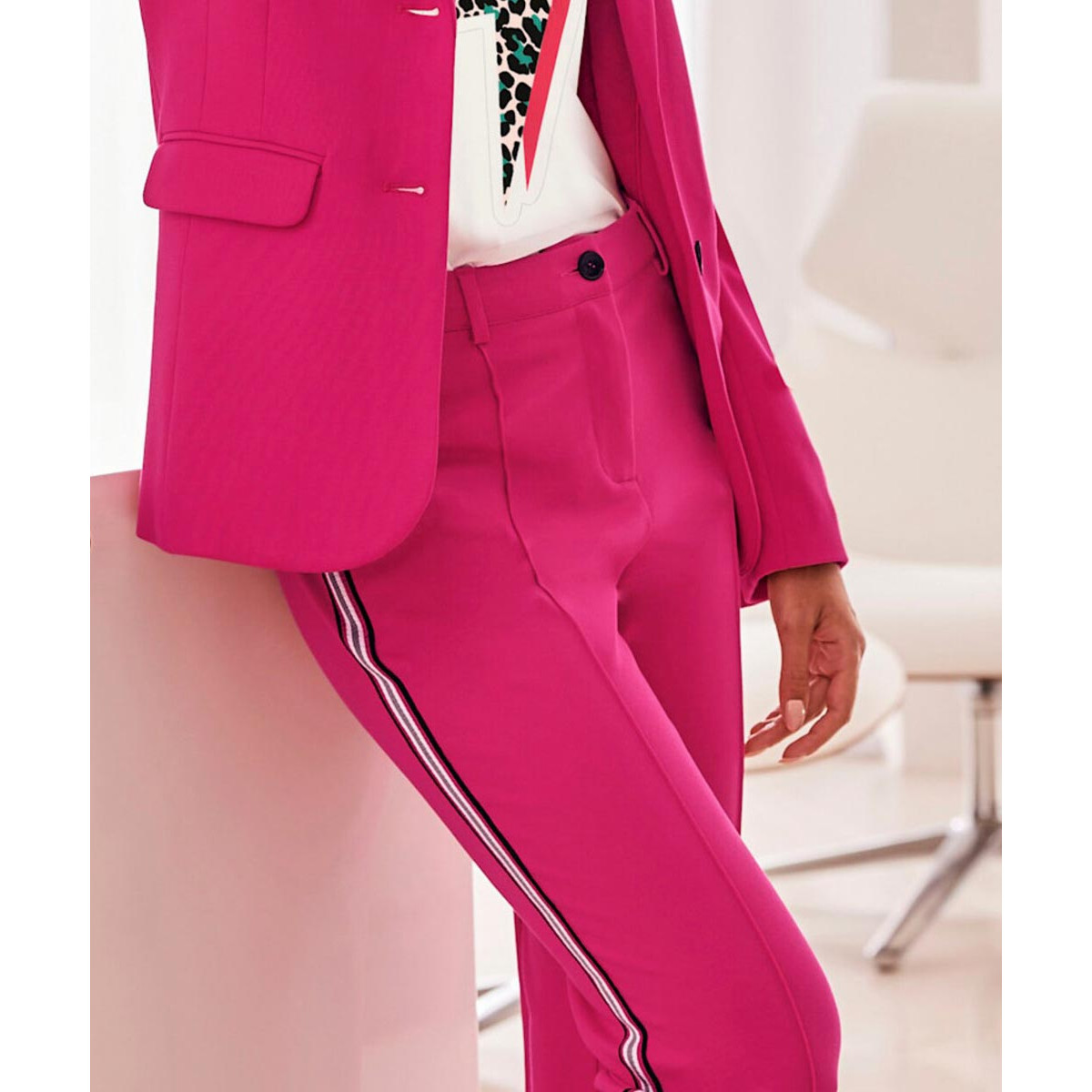 Jersey-Hosenanzug pink