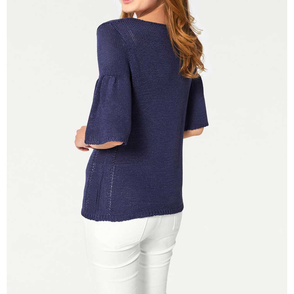 Volantpullover marine