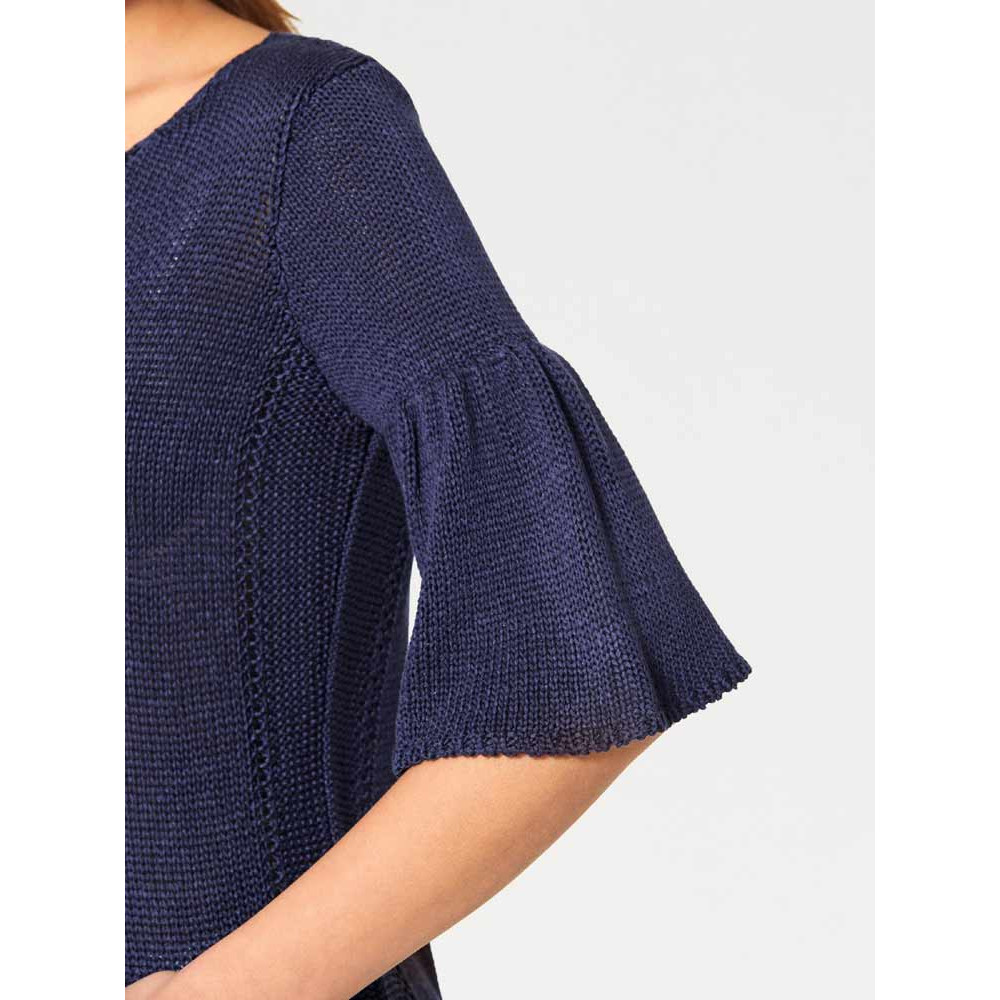 Volantpullover marine