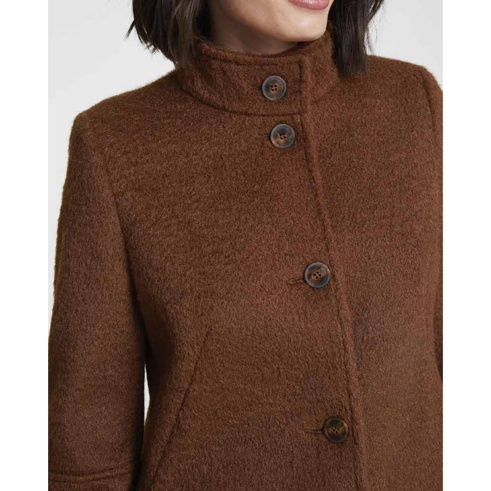 Designer-Flauschmantel nougat