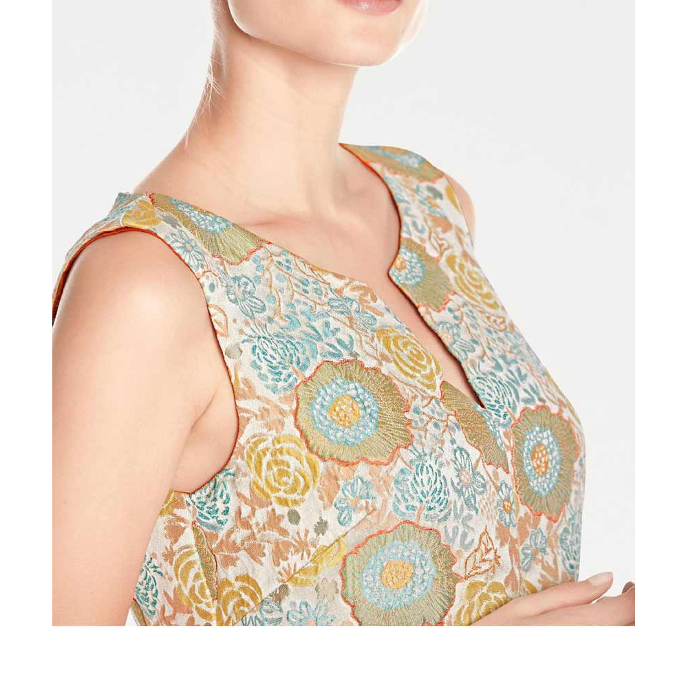 Designer-Jacquardkleid bunt