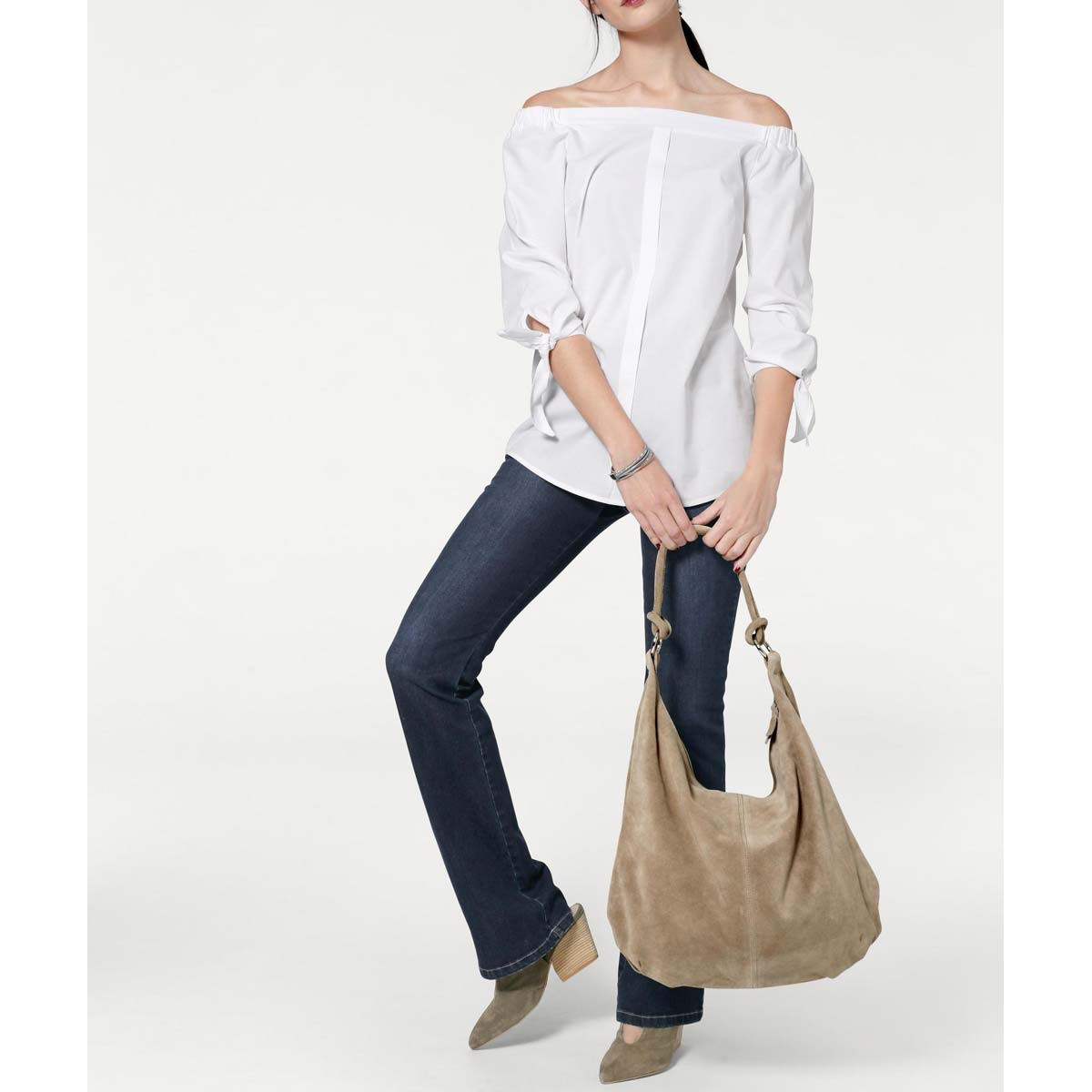 Carmenbluse weiß