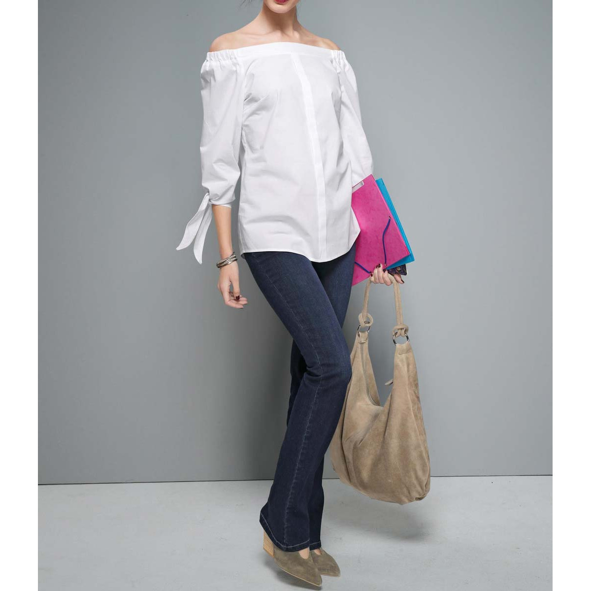 Carmenbluse weiß