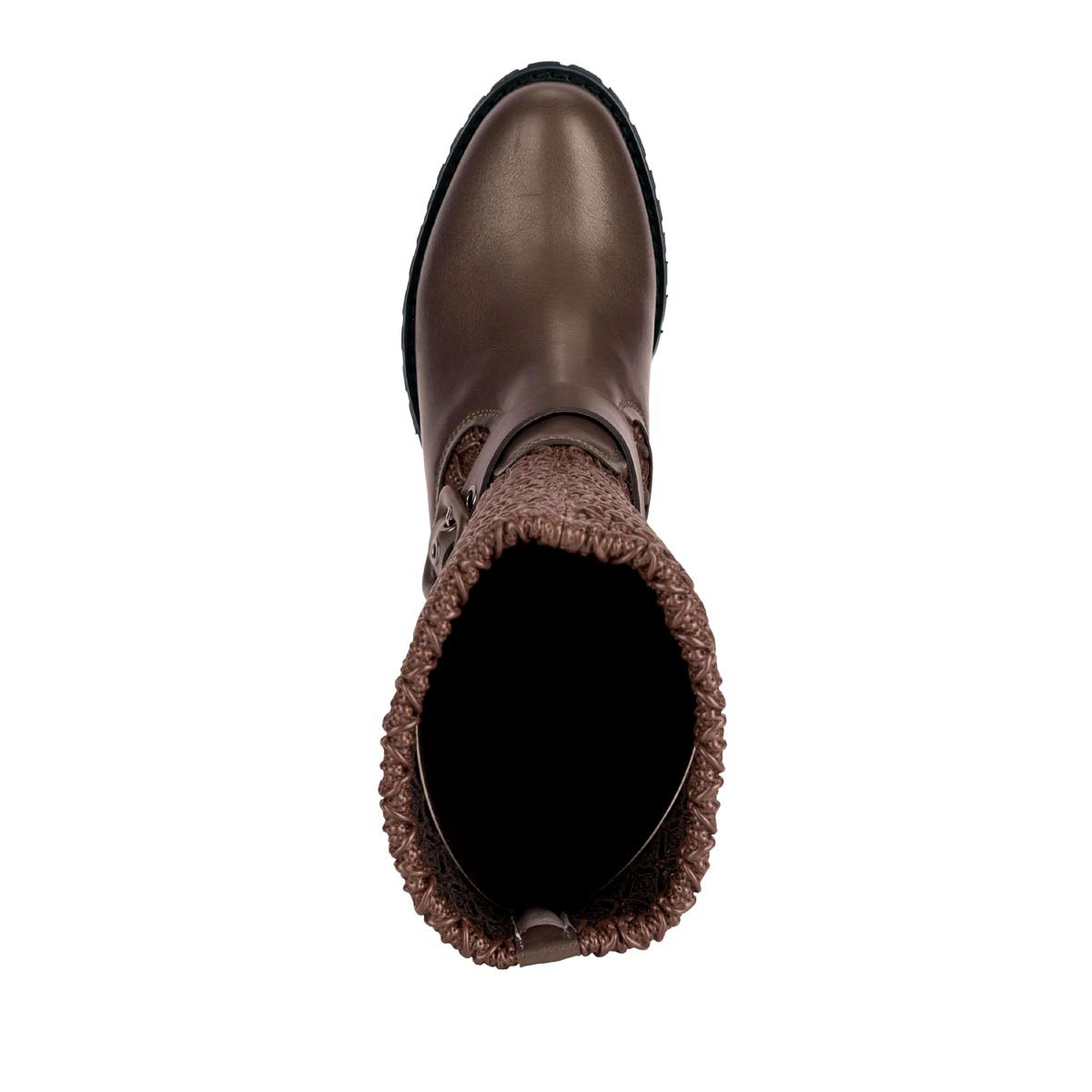 Marken-Stretchstiefel braun