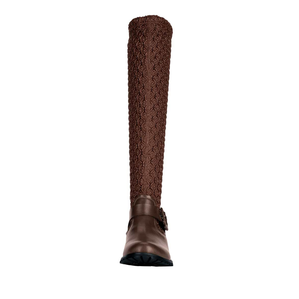 Marken-Stretchstiefel braun