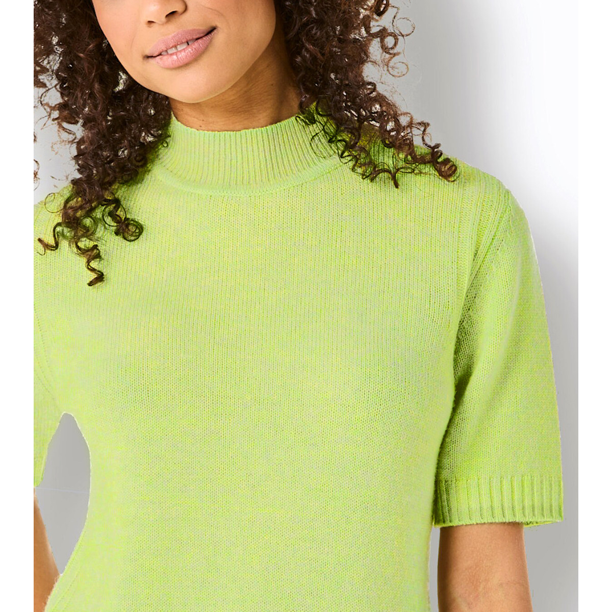 Merino-Kaschmir-Pullover pistazie-meliert