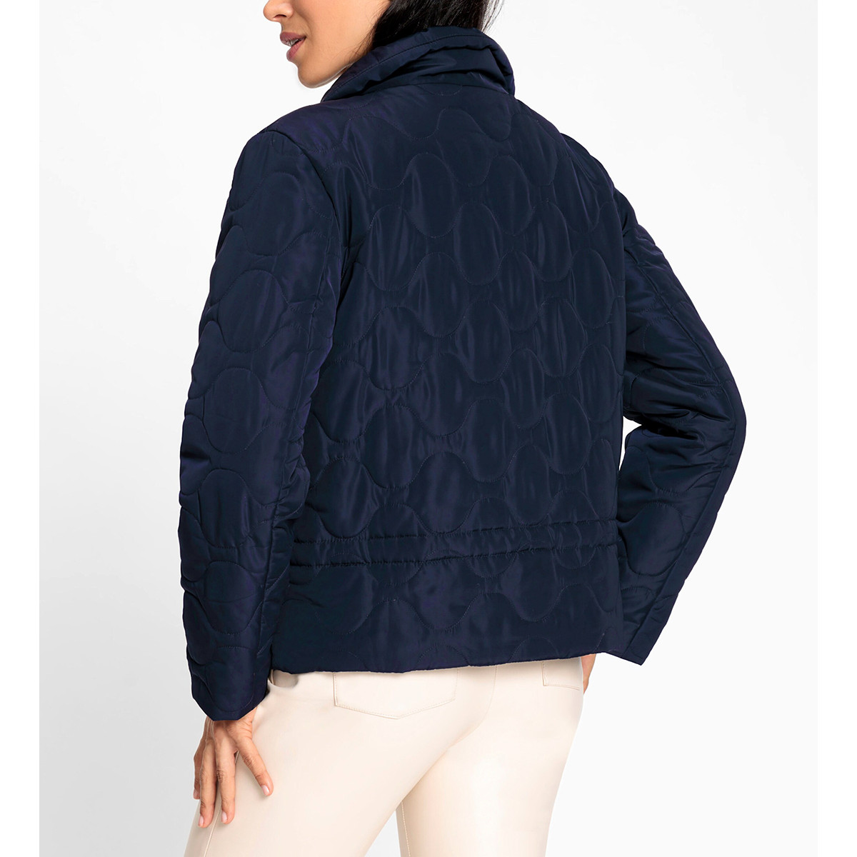 Stehkragen-Steppjacke marine