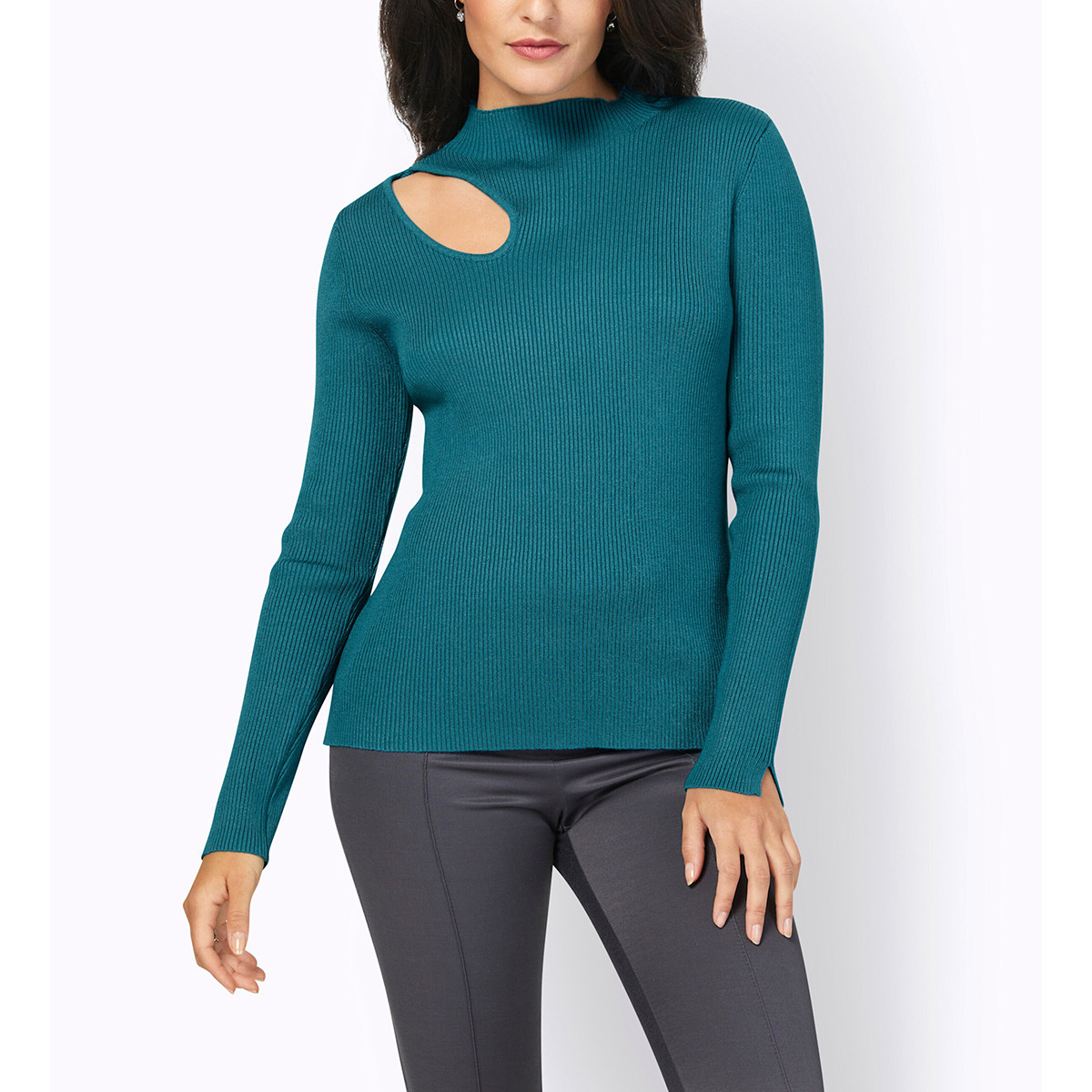 Cut-Out - Pullover aquapetrol