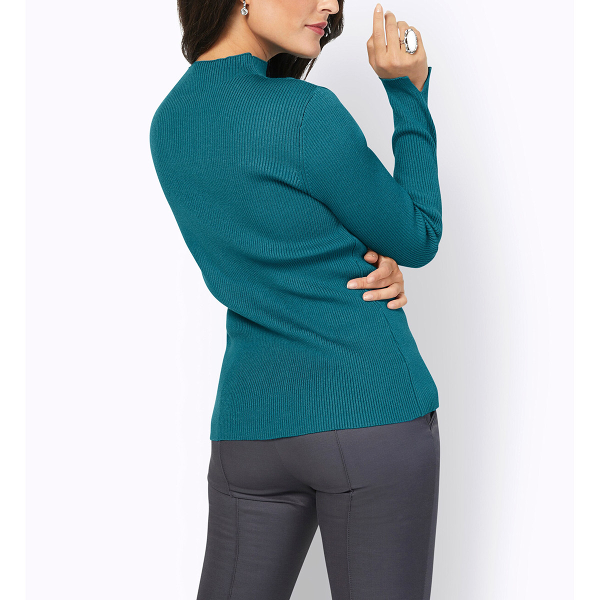 Cut-Out - Pullover aquapetrol